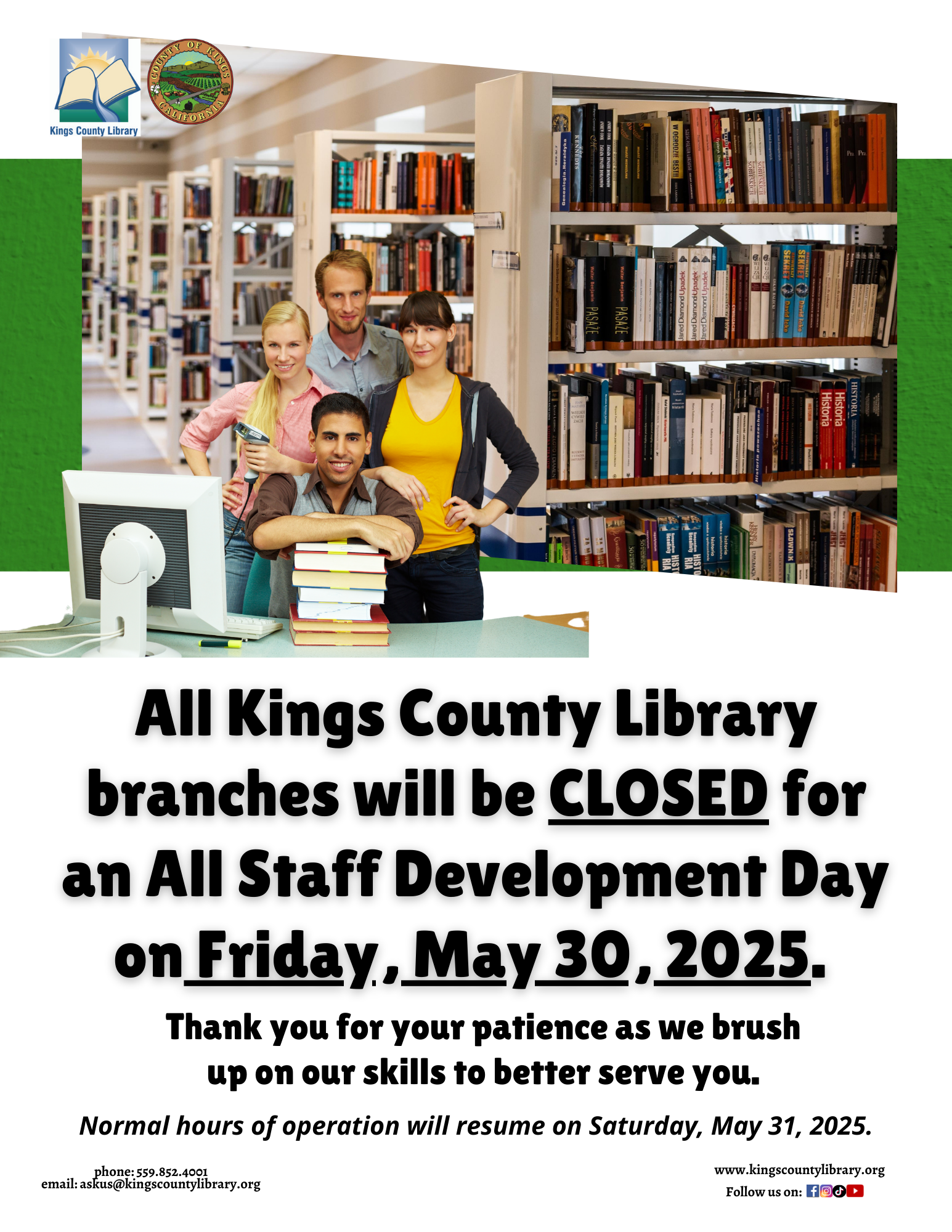 Staff Development Closure